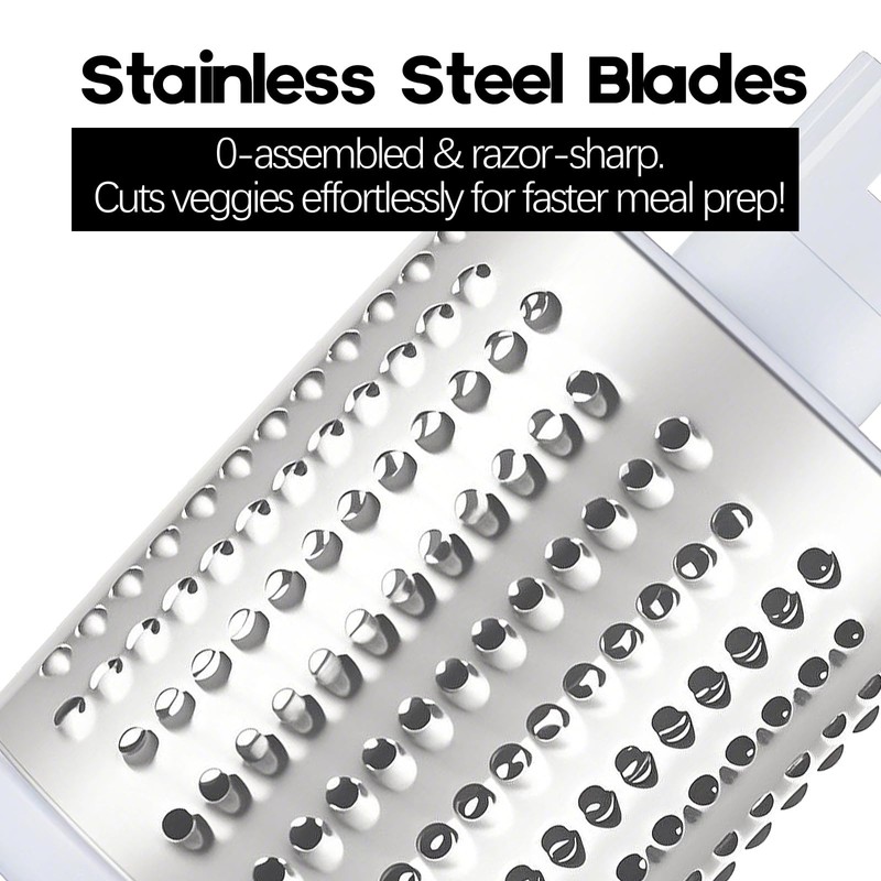 Ancevsk Rotary Cheese Grater with Handle, Round Mandoline Speed Kitchen