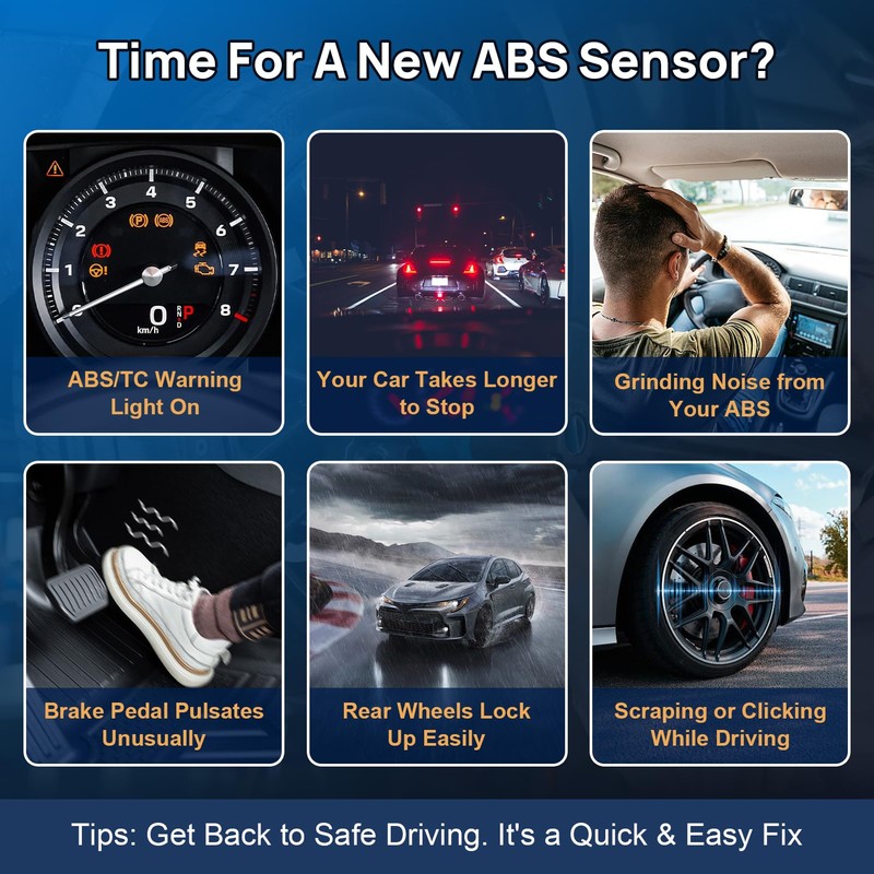 Rear ABS Wheel Speed Sensor Left Right for Hyundai Santa