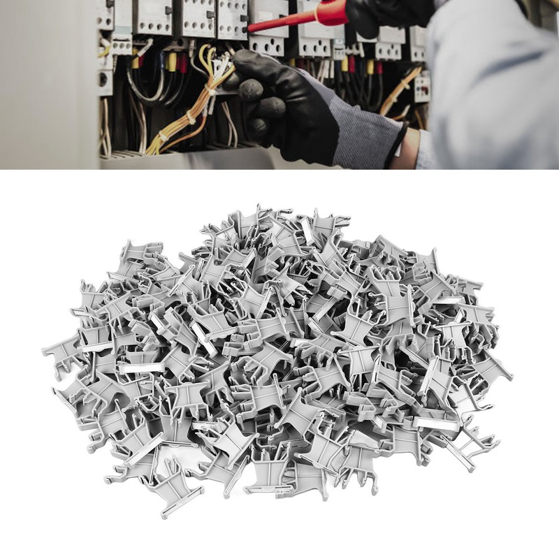 100pcs Terminal Marker Carrier 35mm DIN Rail Installation Universal UK