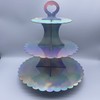 XIXIMENG 2 PACK Cardboard Cupcake Stand 3- Tier lace edge