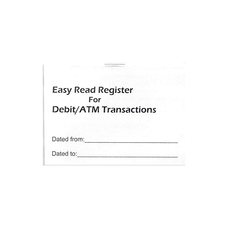 5 ATM Debit Card Mini Checkbook Registers