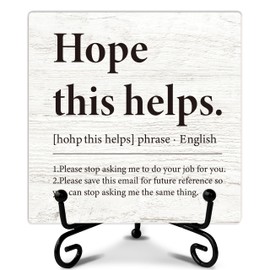 Accounting Office Decor Office Desk Decor, Gift for Coworkers Women, Desk Decorations for Home Office Desk Decor Shelf Decor, Wooden Plaque With Stand-TJ06