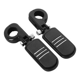 TCMT 1 1/4" Highway Engine Guard Streamliner Foot Pegs Clamp Fits For Harley Yamaha Kawasaki Suzuki Honda Black