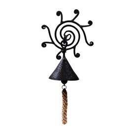 The Metal Magician Steering Wheel Wall Mounted Solid Brass Bell for Dinner, Indoor, Outdoor, School, Bar, Reception & Church-Black