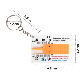 8 Pieces Tyre Tread Depth Gauge, 0 ~ 20 mm Plastic Tyre Tread Depth Gauge, Tyre Tread Depth Gauge for Car, Motorcycle, Van, Truck, Caravan