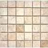 2x2 Cappuccino Marble Brushed Straight Edge Mosaic Tile (6" Swatch