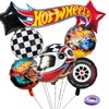8 Pcs Hot Wheels Foil Balloons, Hot Wheels Balloons, Hot