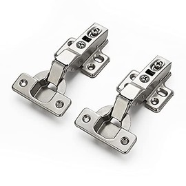 Ravinte 4 Pack 2 Pairs European Kitchen Cabinet Hinges Soft Close Half Overlay Cabinet Door Hinges Heavy-Duty Frameless Adjustable Concealed Cabinet Cup Hinge