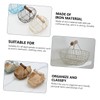 Ciieeo 1Pc Retro Beige Iron Storage Basket Decorative Household Fruit