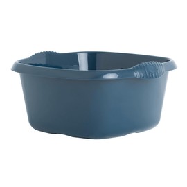 JMS we create smile 32cm Square Kitchen Washing Up Bowl Basin Mixing | Plastic Bowl (Navy)
