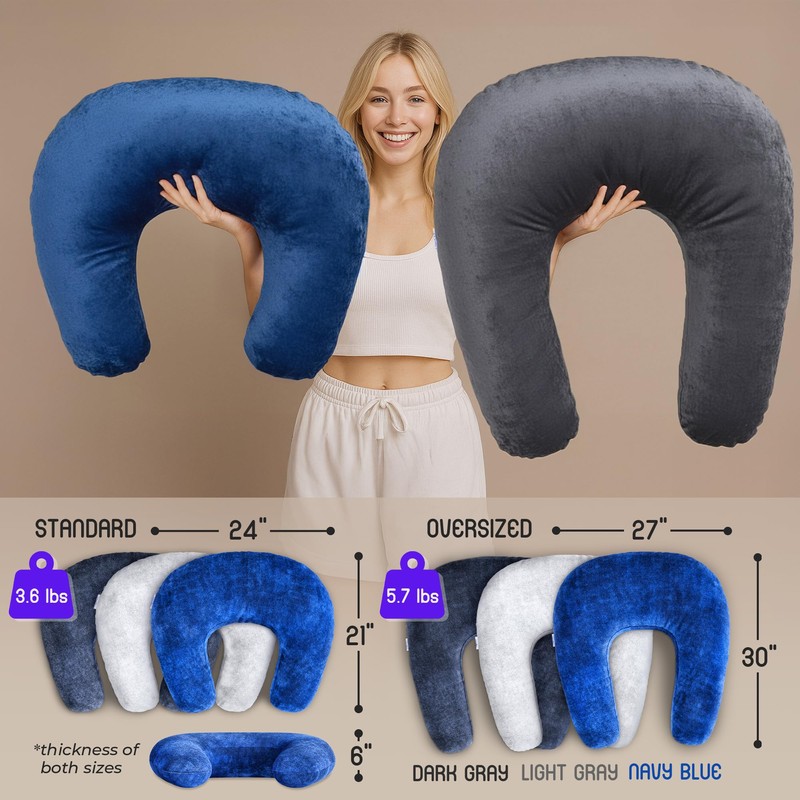 MELLO Lap Pillow for Reading – Memory Foam Gaming Pillow