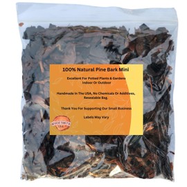 Premium Mini Orchid Bark for Plants, Wood Chips for Gardens, Orchid Bark Mulch, Ideal Orchid Bark for Potting Mix, A Beautiful Natural Brown Mulch 2 Quarts