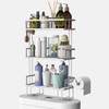 FLOLXNB Over The Toilet Storage,3-Tier Bathroom Organizer Shelves with Paper