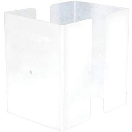 Fence Armor Universal Post Guard, Protects Fences, Mailbox Posts | Pro Series | 1 Pair (6” x 6” x 6”) | Protection Against String Trimmer & Lawn Maintenance Equipment Damage (White)