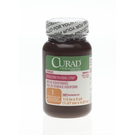 Medline Curad Sterile Gauze Iodoform Packing Strip (Size: 1/2"X5YD, 1 Each)