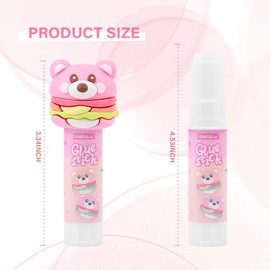 4Pcs Cute Solid Glue Sticks, Cartoon Solid Glue Sticks, Sticks for School Office Home Crafting Supplies, 0.28 Oz, 4/Packs
