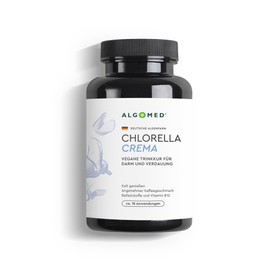 Algomed Chlorella Crema Vegan Drinking Treatment for Intestines and Digestion B12 + Probiotics + Fibre Made in Germany Lupine Seeds + Chlorella + Nutriose