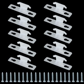 Kowibcl10 Pcs Curtain Rod Hooks, Curtain Rod Bracket, Curtain Hooks Accessories Spreader Wall with Screws, Single Curtain Rod Hangers Hooks for Home Office Silver