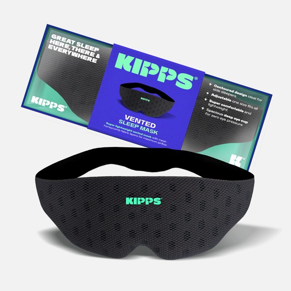 KIPPS Vented Sleep Mask - Light Blocking, 3D Eye Mask,