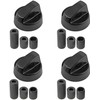 FortuneGlobe Universal Control Knobs mit 12 Adaptern, universal, schwarz, für