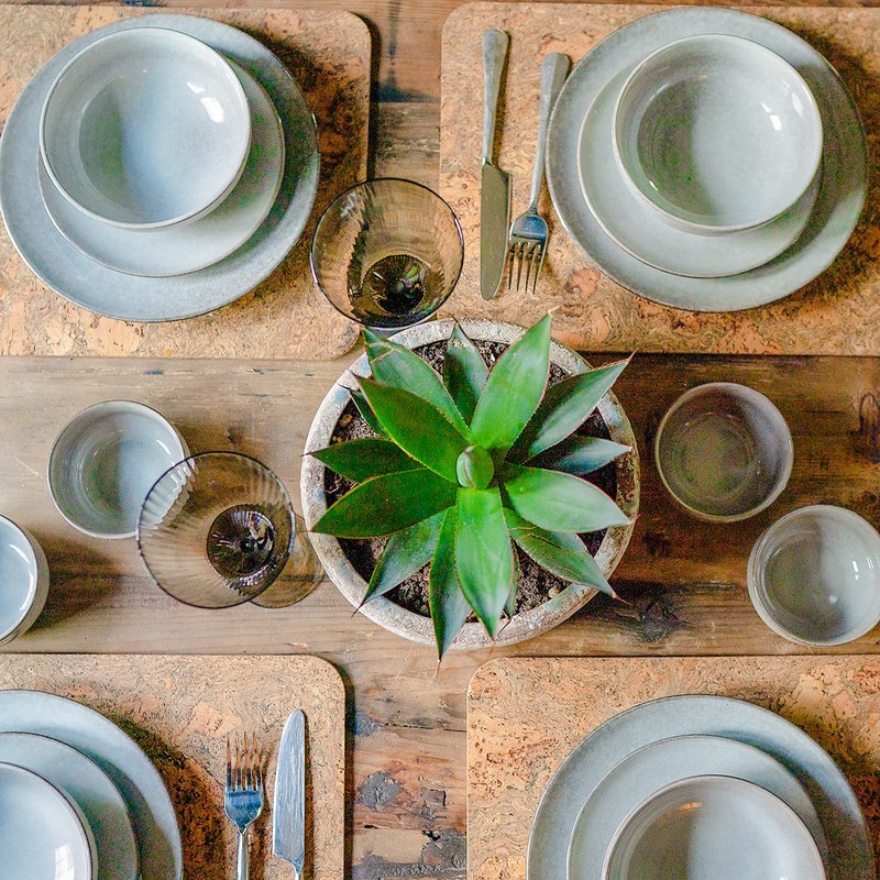 Cooks Professional Side Plates Stoneware Set of 4 Grey Ceramic