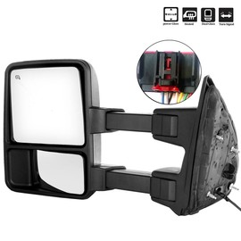 SCITOO for Ford Towing Mirror Driver Side Rear View Mirror fit 2008-2016 for Ford F-250 F-350 F-450 F-550 Super Duty with Power Control Heated Manual Telescoping Manual Folding and Turn Signal Light