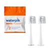 Waterpik Genuine Compact Replacement Brush Heads With Covers for Sonic-Fusion