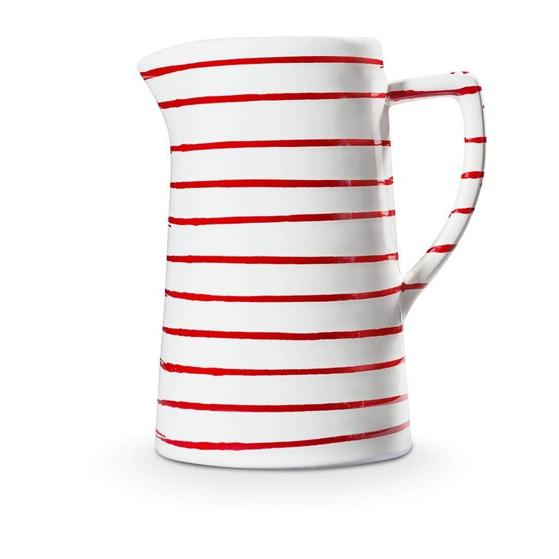 GMUNDNER KERAMIK Water jug capacity: 0.7 litres red flamed crockery,
