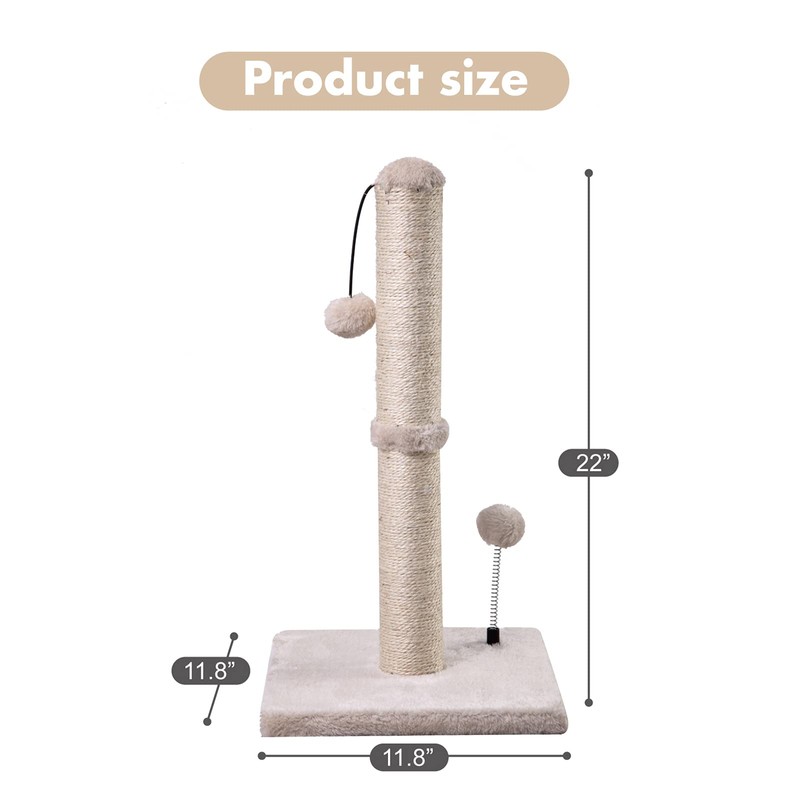 MECOOL Cat Scratching Post Premium Basics Kitten Scratcher Sisal Scratch