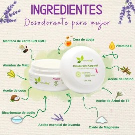 Pqt Pareja 2 Desodorantes 100% Natural - No Obstruye Poros Lavanda y Verbena