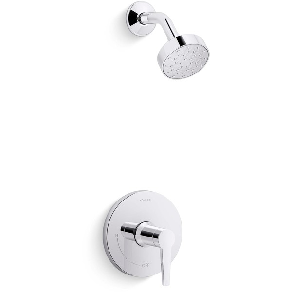 Kohler K-TS97077-4Y-CP Pitch Rite-Temp Shower Trim Kit, 2.5 GPM, Polished