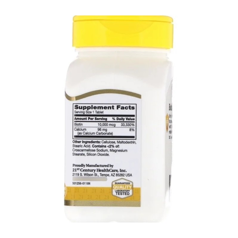 Biotina 000 Mcg 120 Tabletas Importadas Siglo Xxi Sabor Natrol