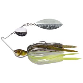 U.S.A BASS TACKLE Apache Attack Spinnerbait Largemouth Smallmouth Spotted Bass Premium Fishing Bait Handtied Skirt Custom Blades Heavy Duty Hook (Electric Gill, 1/2oz - Willow/Colorado)
