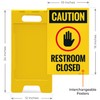 Restroom Closed Sidewalk Sign Kit, 10x16 Inches, with A Frame
