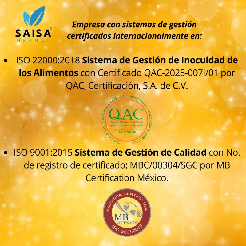 L-Lisina | 100% Pura 120 Cáps | SAISA HERBAL |