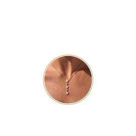 Valloey Rover Star Necklace for Women Dainty 14K Gold Plated 3 Stars Pendant Cubic Zirconia Dainty Layered Gold Necklace Trendy Jewelry Gift for Women