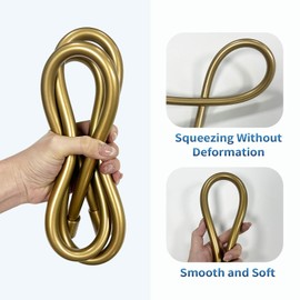 TRIPHIL Kink-free Silicone Extra Long Flexible Handheld Shower Head Hose Replacement, Premium Anti-Explosion RV Shower Hose with Brass Insert and Nut, Brushed Gold