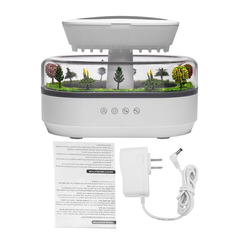 Irishom Raindrop Humidifier Machine LED Lights Drip Music Bedroom (US