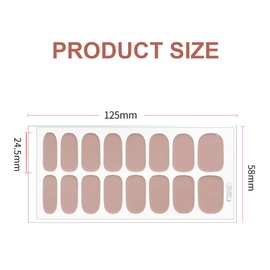 16pcs UV Gel Skin Color Nail Stickers Full Surface Nail Stickers for Nail Art