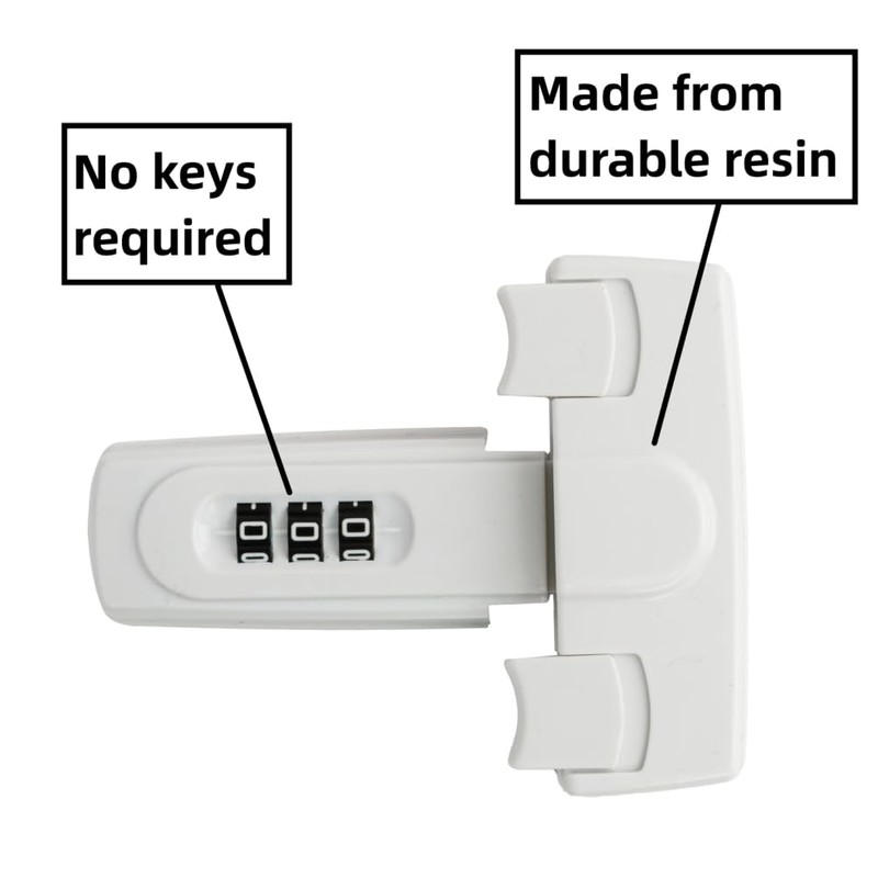 Combination Refrigerator Lock Fridge Lock with Code for Baby Adhesive