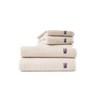 LEXINGTON Original Towel White/Tan Striped, White/Tan, 30 x 50 cm