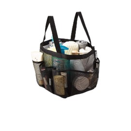 Shower Bag, Portable Mesh Shower Bag, Foldable Quick Dry Beach Bag Mesh, With 8 Pockets For, Suitable For Gyms, Travel, Shower, Swimming, Beaches, And Summer Camps, Etc(Black)
