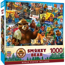 MasterPieces 1000 Piece Jigsaw Puzzle for Adults, Family, Or Youth - Smokey Bear Posters - 19.25"x26.75"