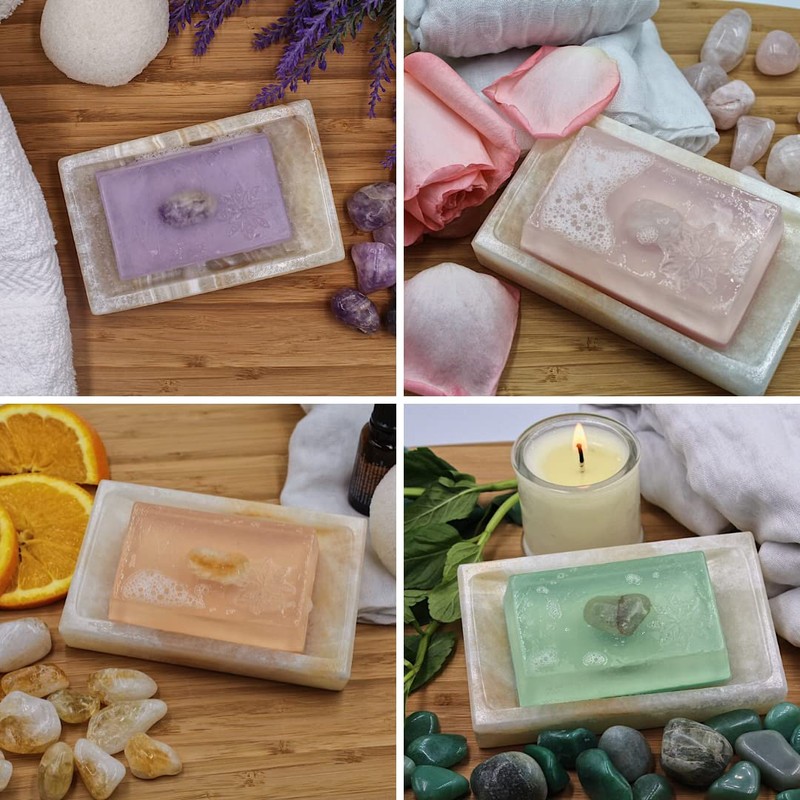 JABÓN con ACEITE ESENCIAL DE NARANJA y CUARZO| Hecho con