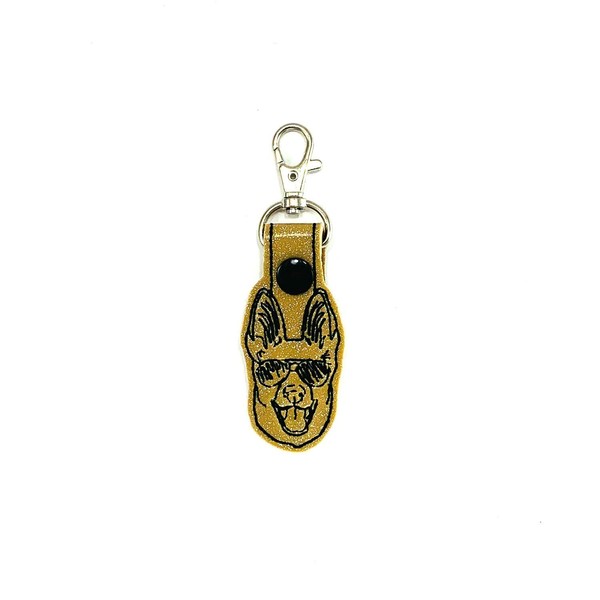 German Shepherd Key Fob Keychain Bag Tag