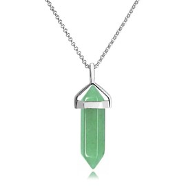 Philip Jones Green Aventurine Genuine Gemstone Necklace