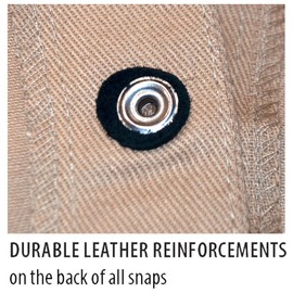 Black Stallion (BXTN9C BSX 9 oz Flame-Resistant Cotton Welding Jacket, Standup Welder's Collar, Leather-Reinforced Snaps, Scribe and Inside Pockets, 4X-Large, Khaki