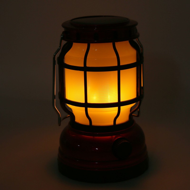 LED Camping Lantern USB Rechargeable Solar Powered Camping Light for