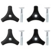 Vicue Upgraded 4 Sets Lawn Mower Handle Knobs Nut Bolts,