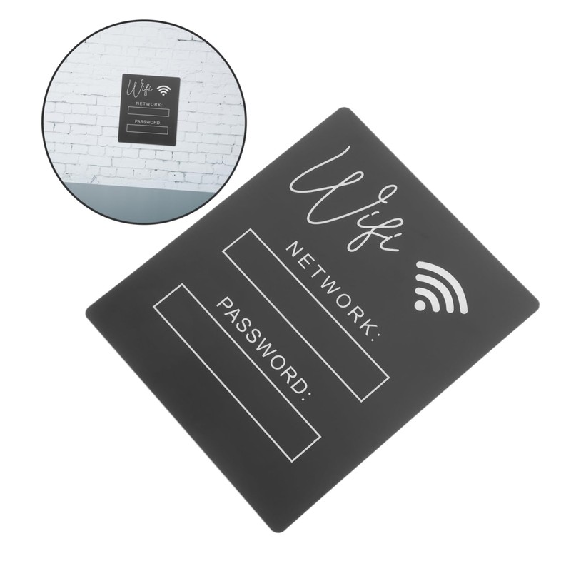 Zerodeko Acrylic WiFi Password Sign for Guests Unfinished Stylish WiFi